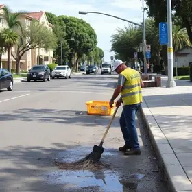 limpeza de rua em Santa Rita
