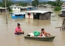 moradores ilhados em Santa Rita